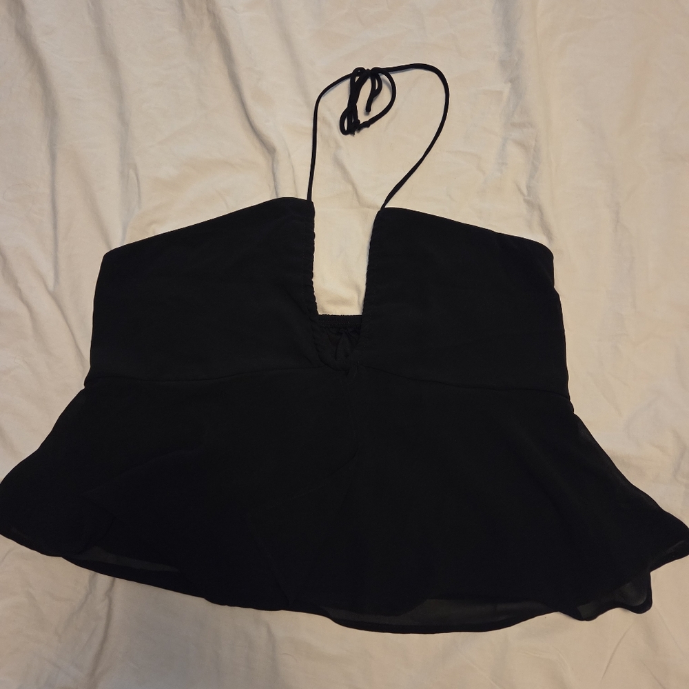 Wild Fable Black Halter Too Womens Size Large